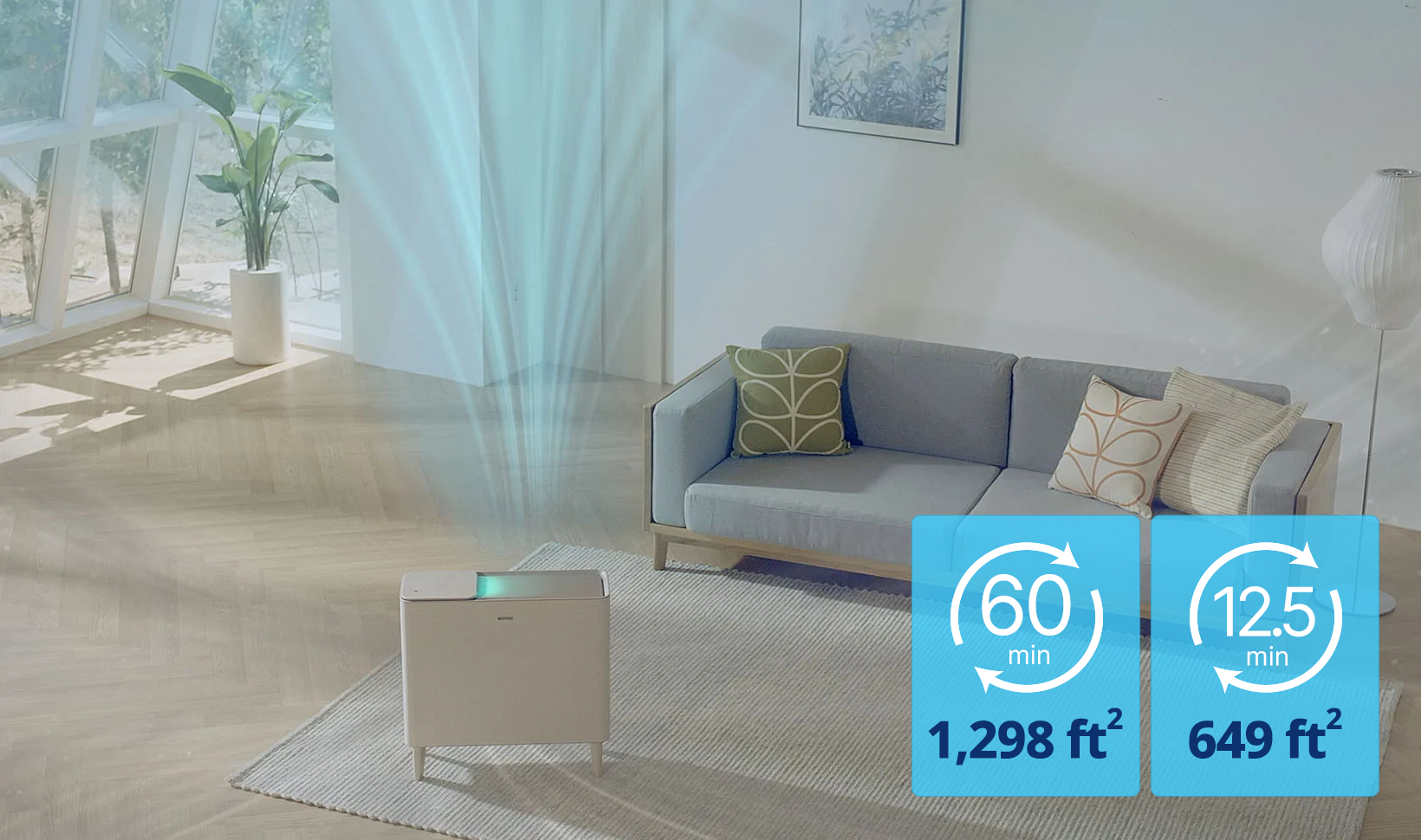 Airmega Icon Air Purifier in Living Room