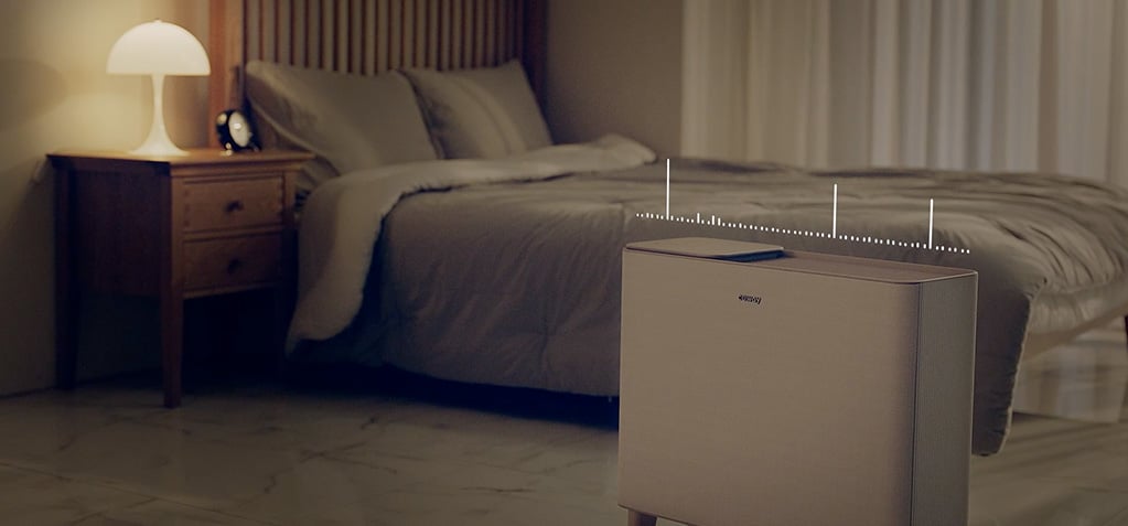 Airmega IconS Air Purifier in Bedroom