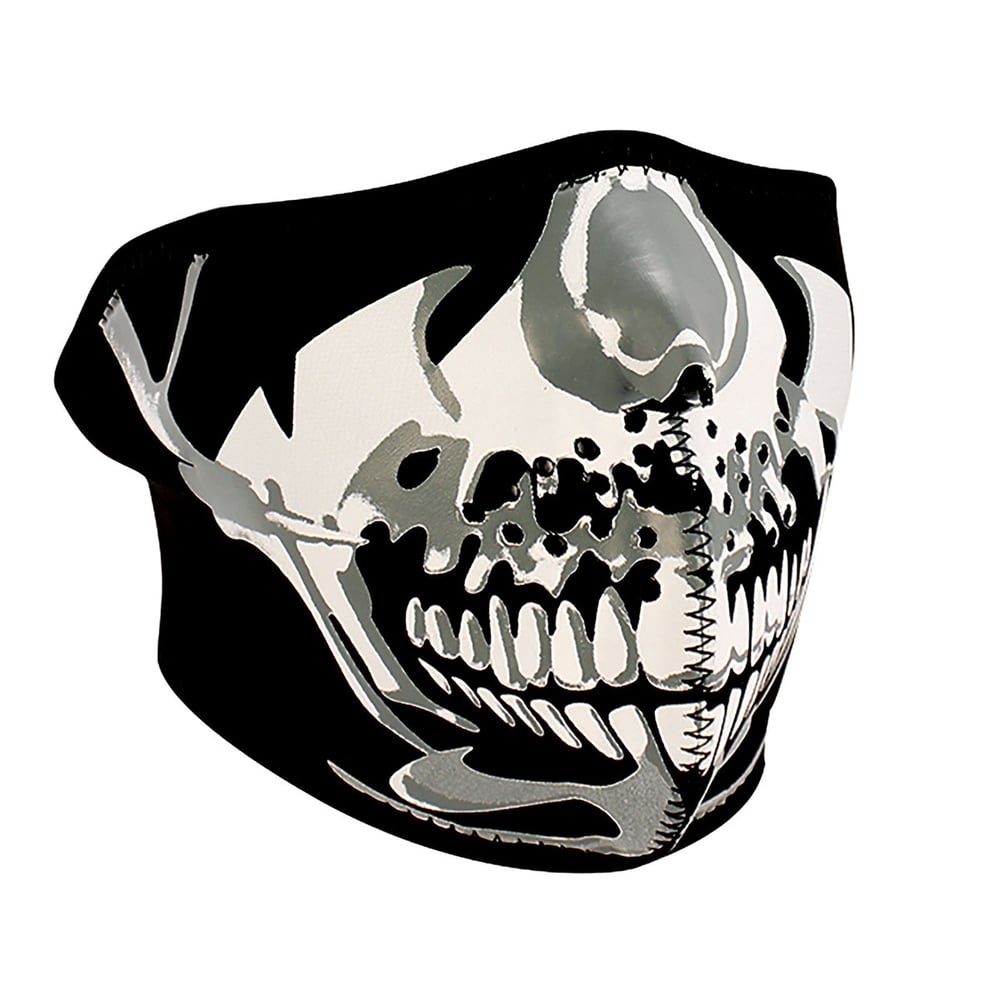 wnfm023h-zan-half-mask-neoprene-chrome-skull-product-detail-image