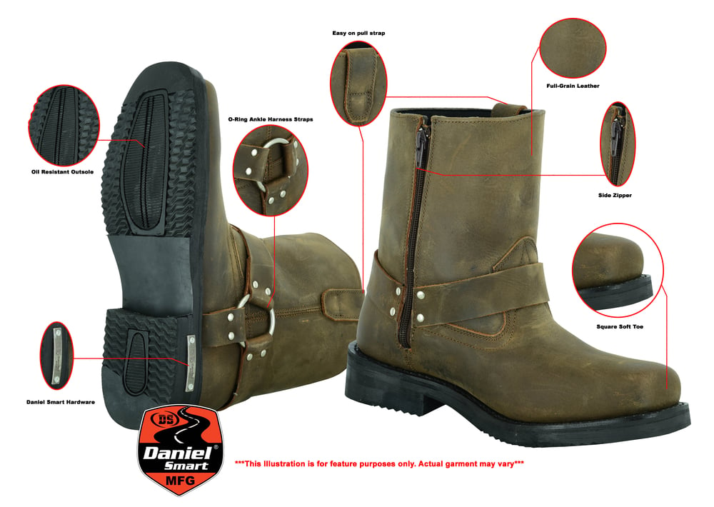 ds9742-mens-side-zipper-waterproof-boots-brown-product-detail-image