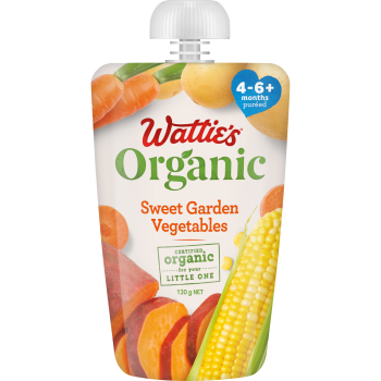 Photograph of Wattie's® Organic Sweet Garden Vegetables  product