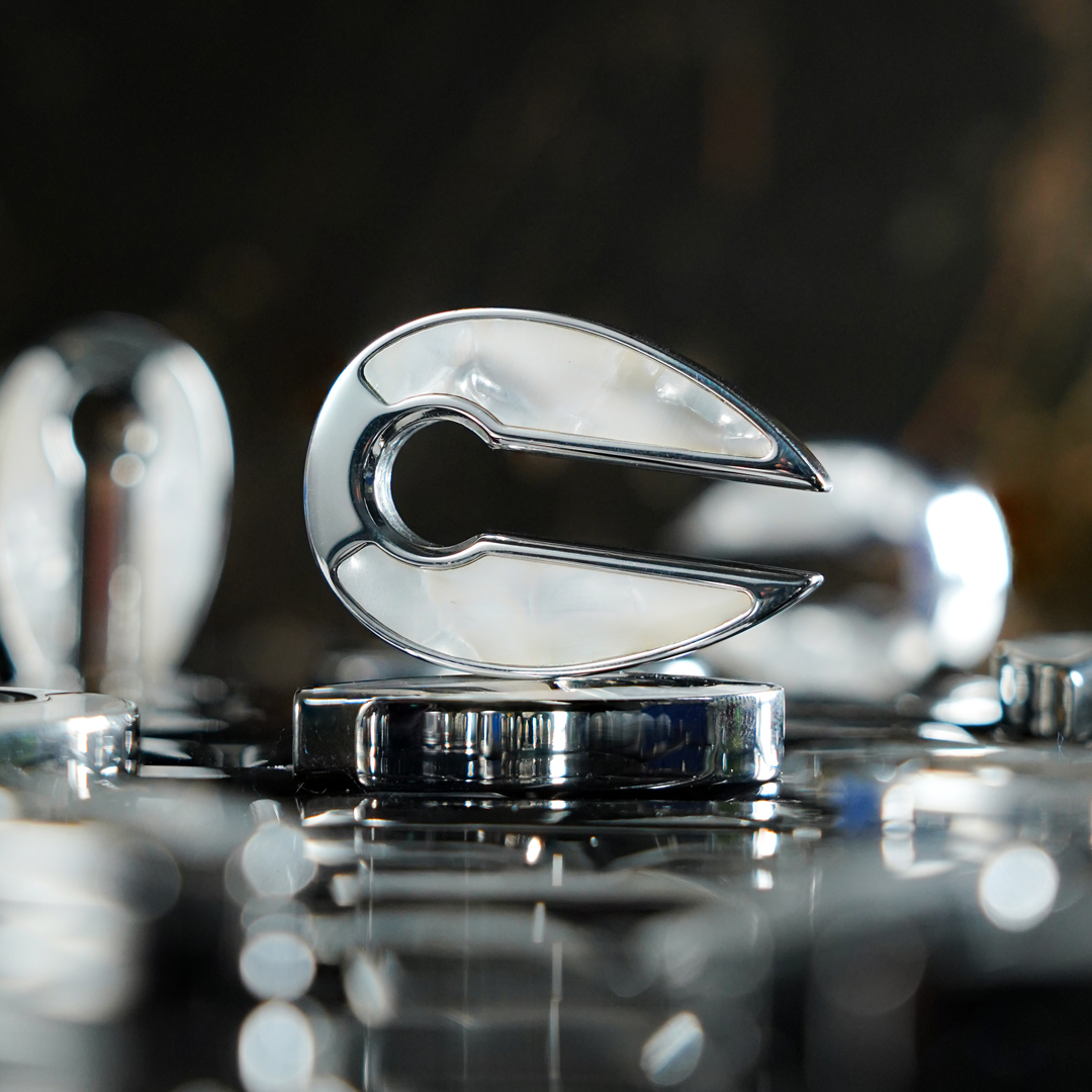 cool  Silver & Pearl - Keyhole Ear Weights (Pair)