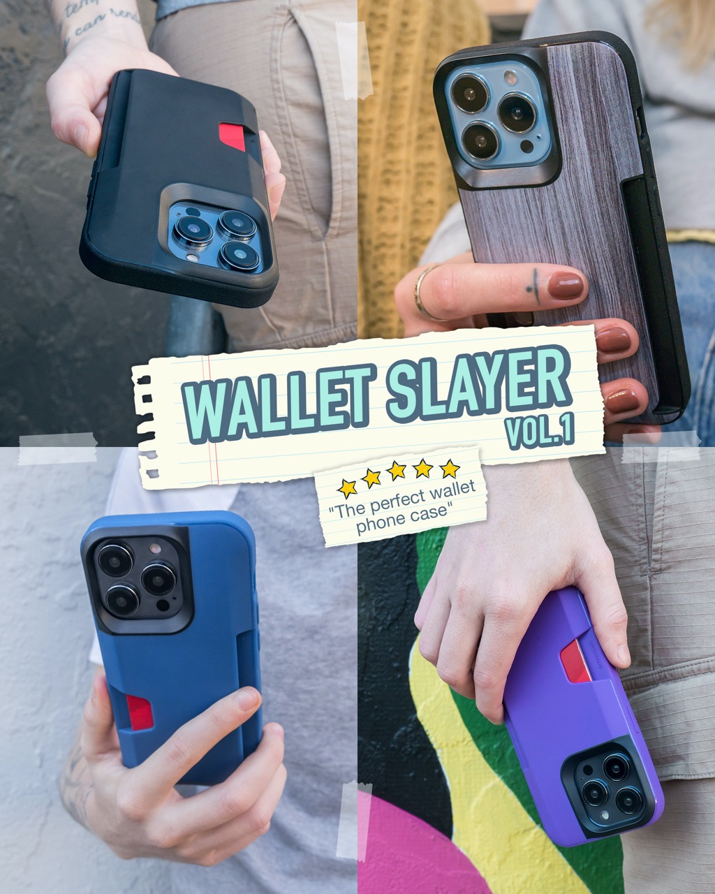 Smartish Wallet Slayer Vol. 1 - Card Case for iPhone 11 Pro, iPhone 11 Pro / Black Tie Affair