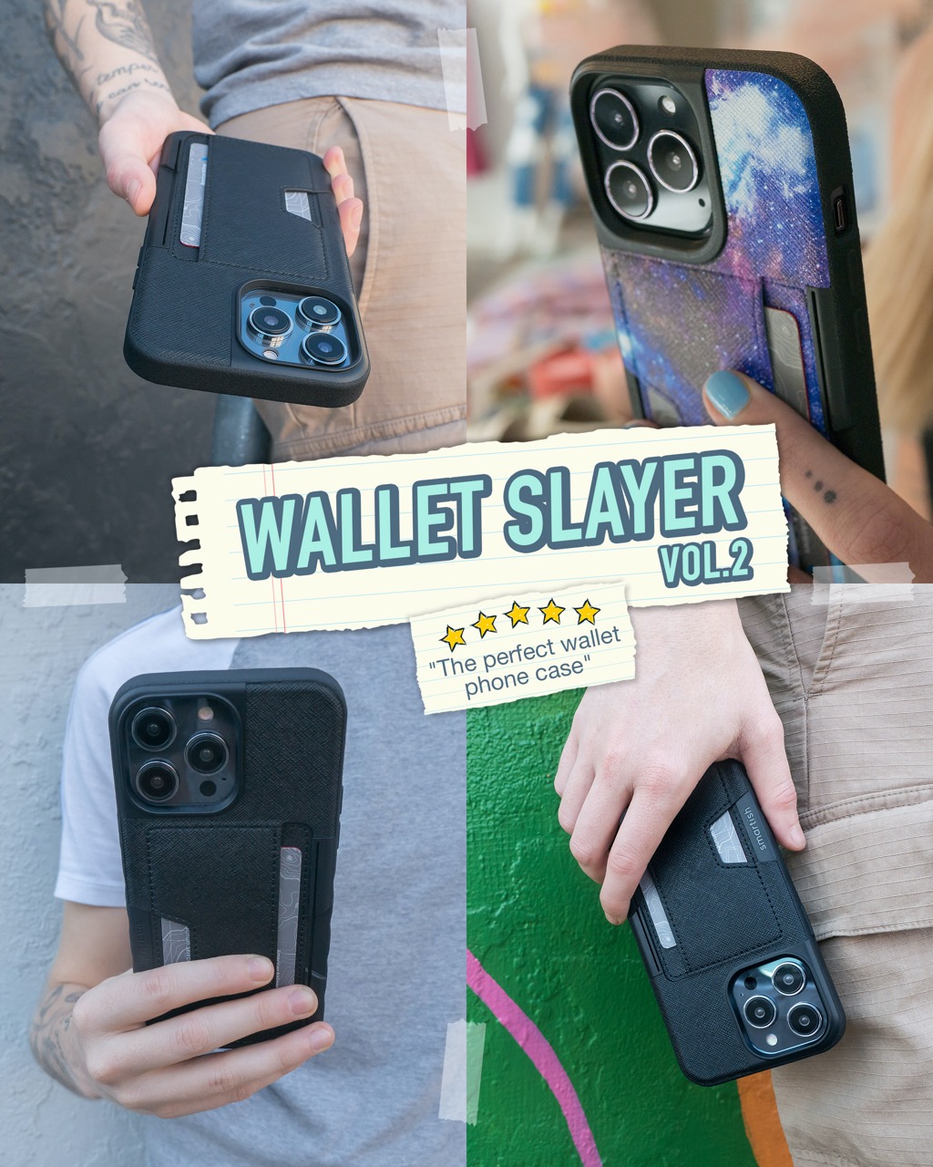  Smartish iPhone 14 Pro Max Wallet Case - Wallet Slayer Vol. 1  [Slim + Protective] Credit Card Holder - Black Tie Affair : Cell Phones &  Accessories