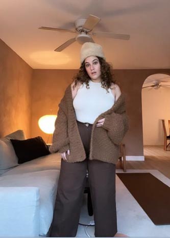 Bell Hand Knit Cardigan, Alpaca Blend, Fox | OZMA