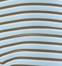 Terry Boy Short - Sky Blue/Olive/White Stripe