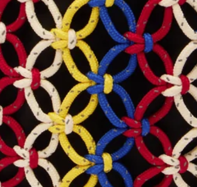 Stripe Macrame Tote - Barcelona Stripe