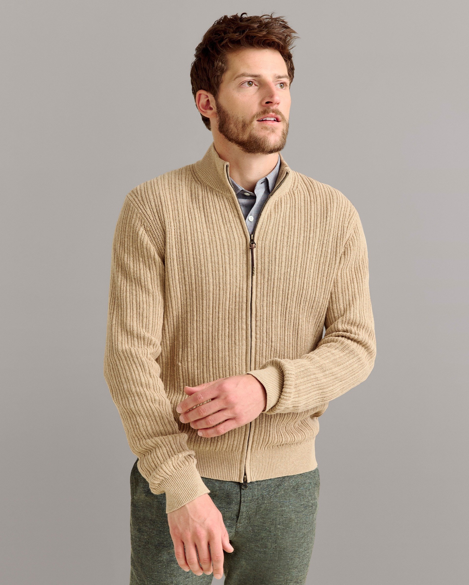 Heirloom Rib Two Way Zip Cardigan – Billy Reid