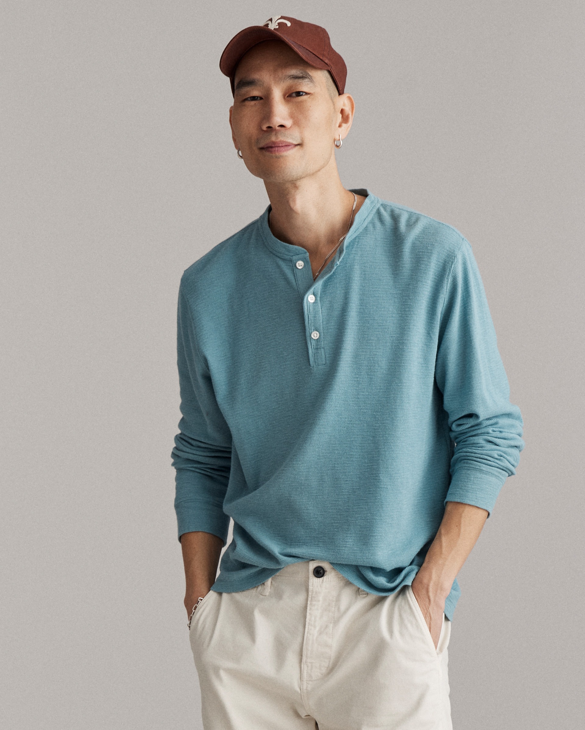 Model shows the fit of the henley.