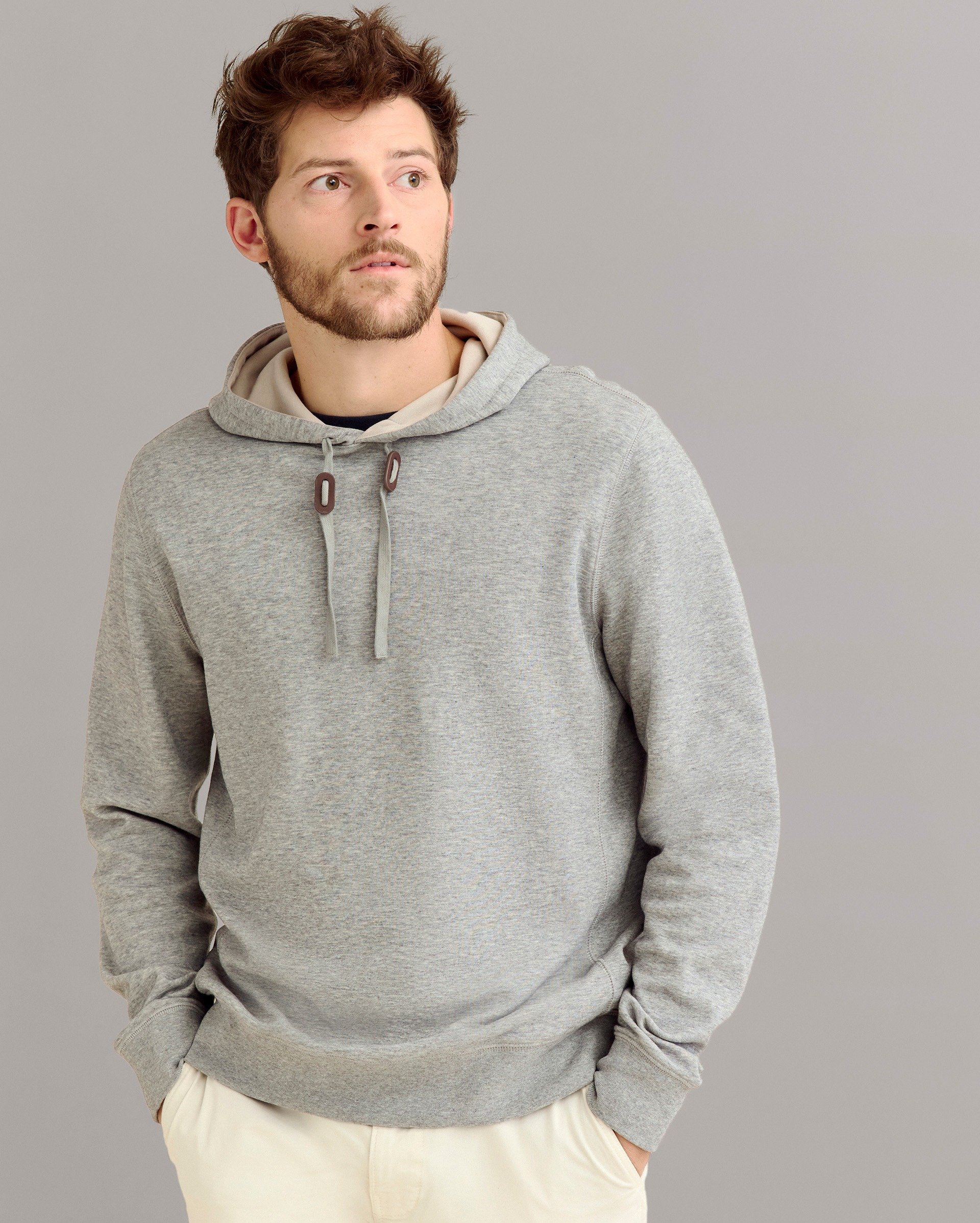 Model shows off the fit of the hoodie.