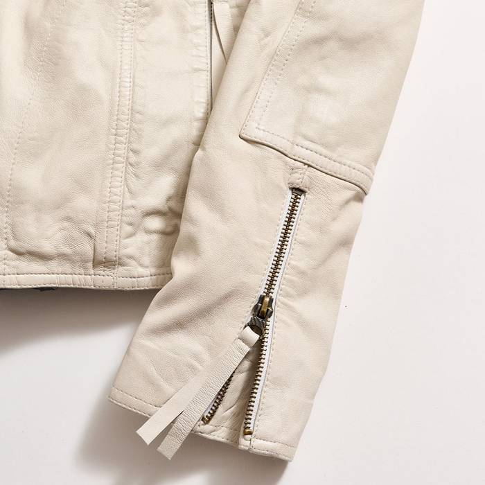 Washed Leather Biker Jacket