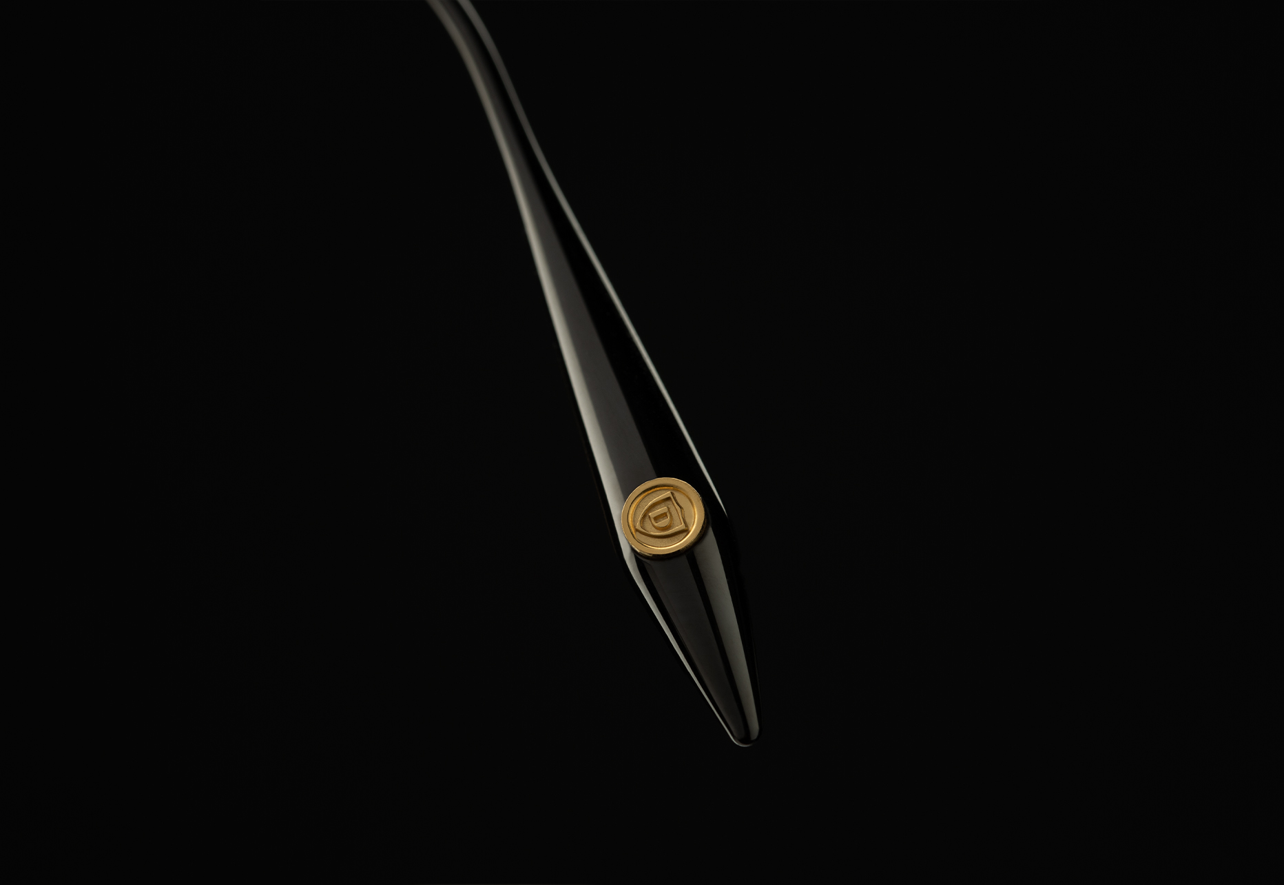 DITA EMBRA OPTICAL CUSTOM TITANIUM CHAMFERED HINGE BLOCK WITH CYLINDRICAL TAPERED SPEAR TIP TEMPLES