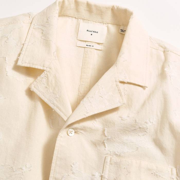 Short Sleeve Floral Jacquard Shirt