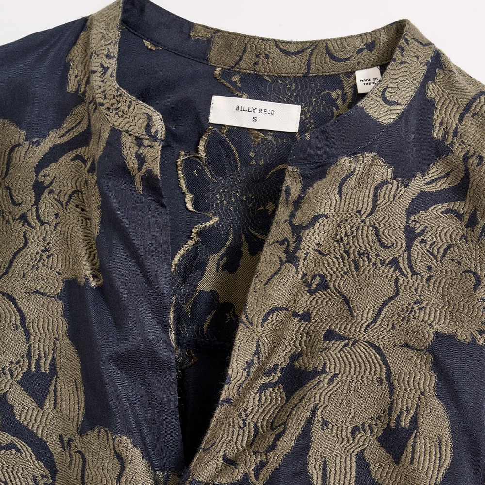 Juniper Jacquard Short Sleeve Blouse – Billy Reid Juniper Jacquard Short Sleeve Blouse – Billy Reid