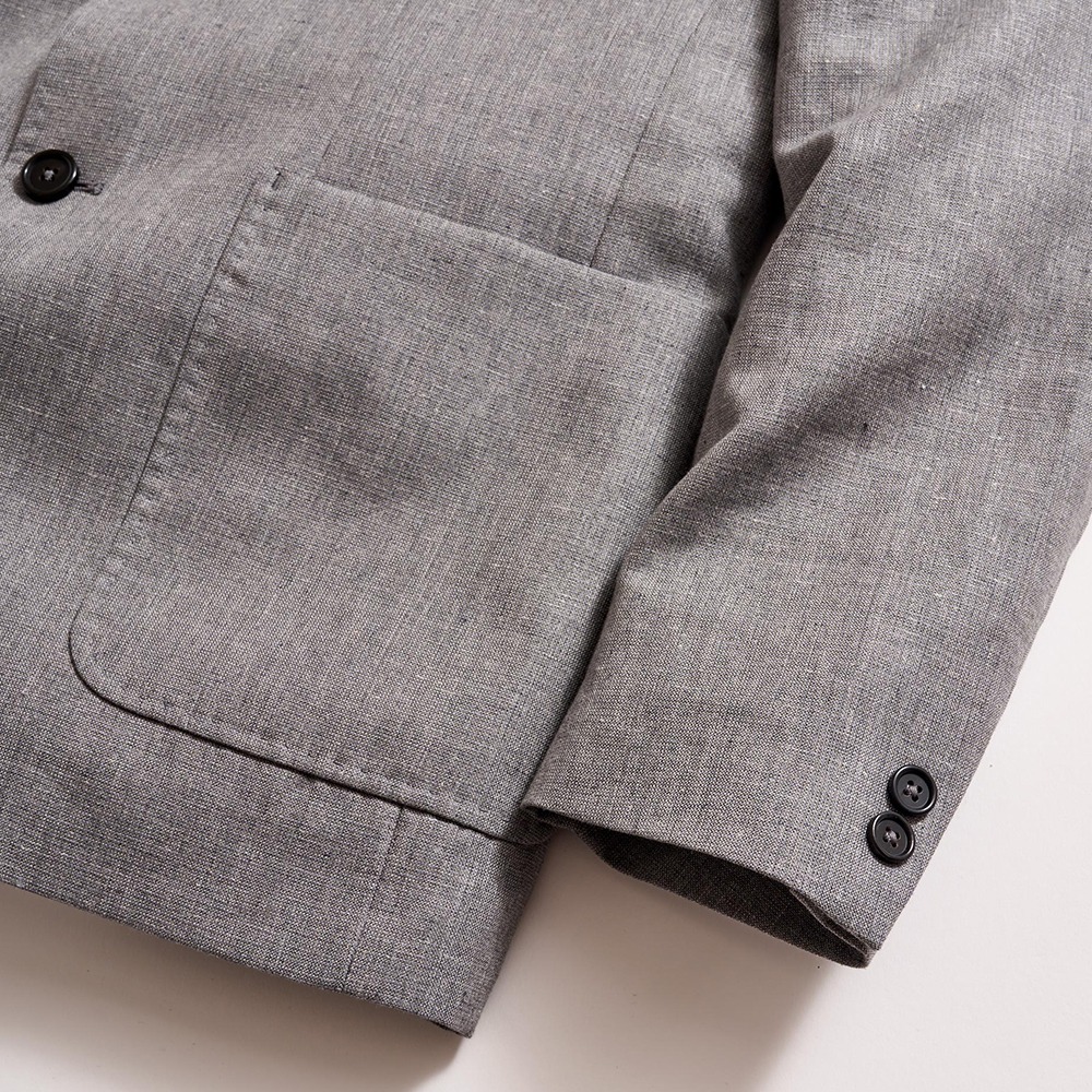 PELLICULE ribbon gather lib blouson グレー Textured Walton Jacket – Billy Reid