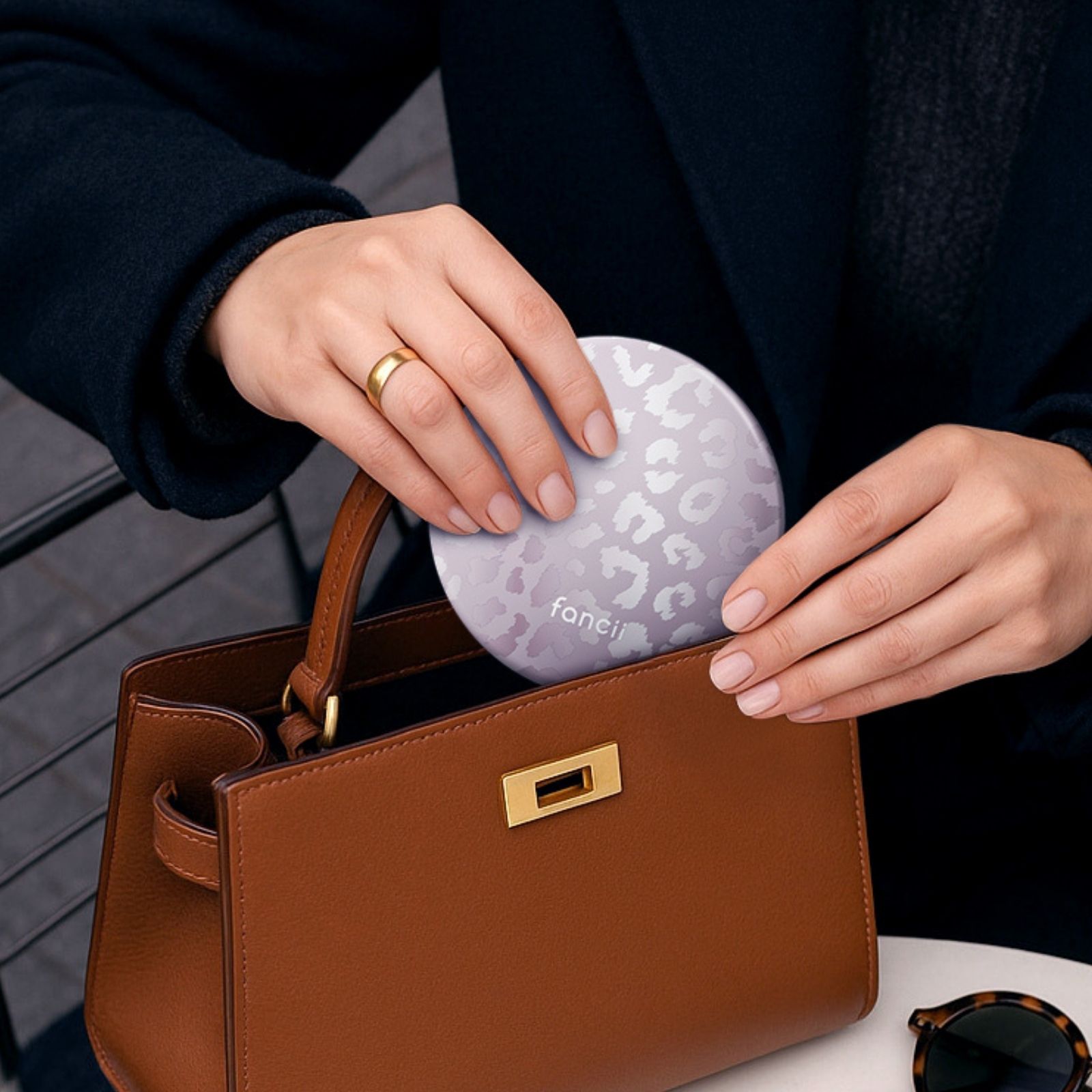 Mini Taylor in Lilac Bliss by Fancii & Co. easily slips into a pocket