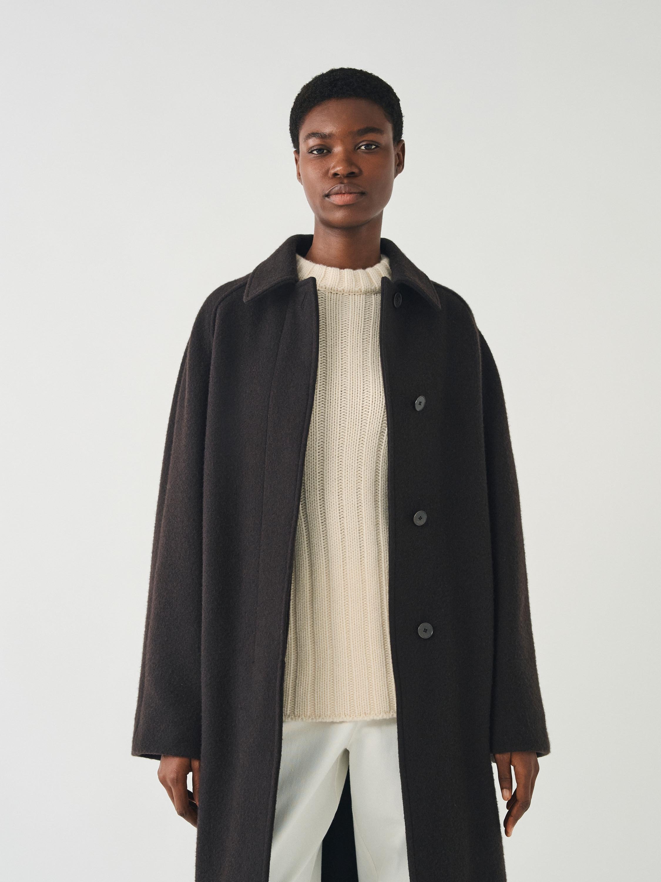 JARA oversized wool coat with raglan sleeves | FFORME