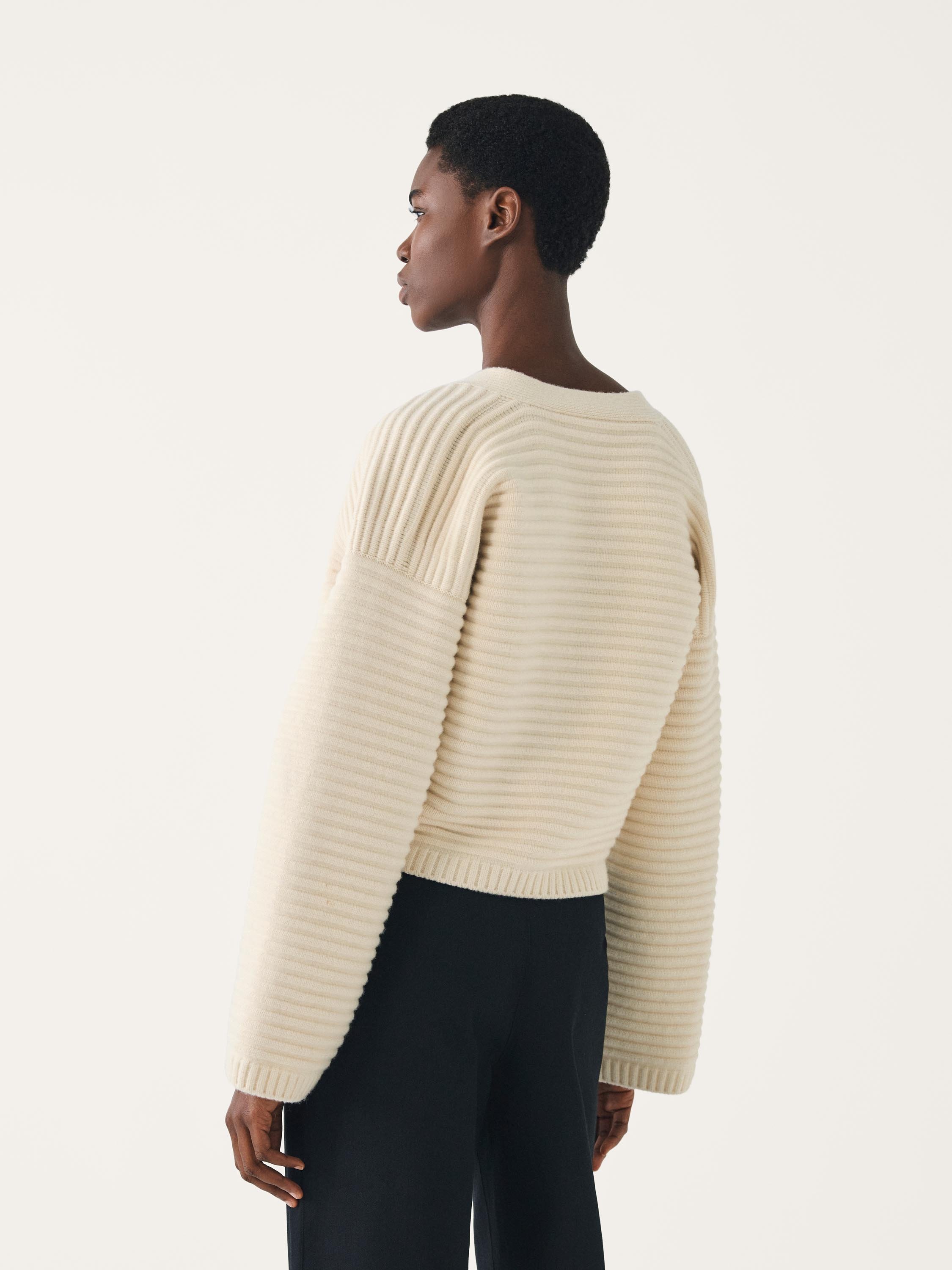 LUNA horizontal rib cardigan