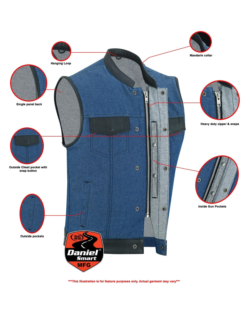 dm961-mens-broken-blue-roughrub-off-raw-finish-denim-vest-w-leather-product-detail-image