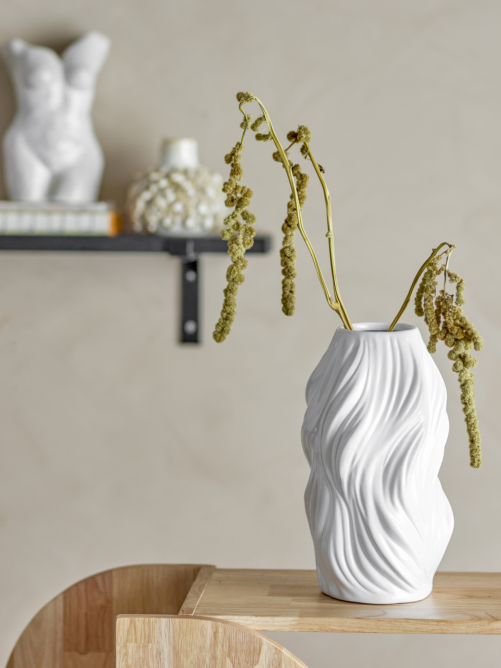 Sanak Ceramic Vase - White