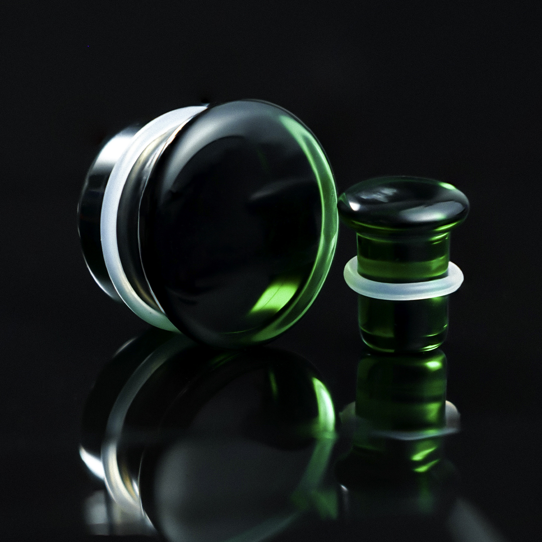 Cute Green Single Flare Glass Plug / Gauge