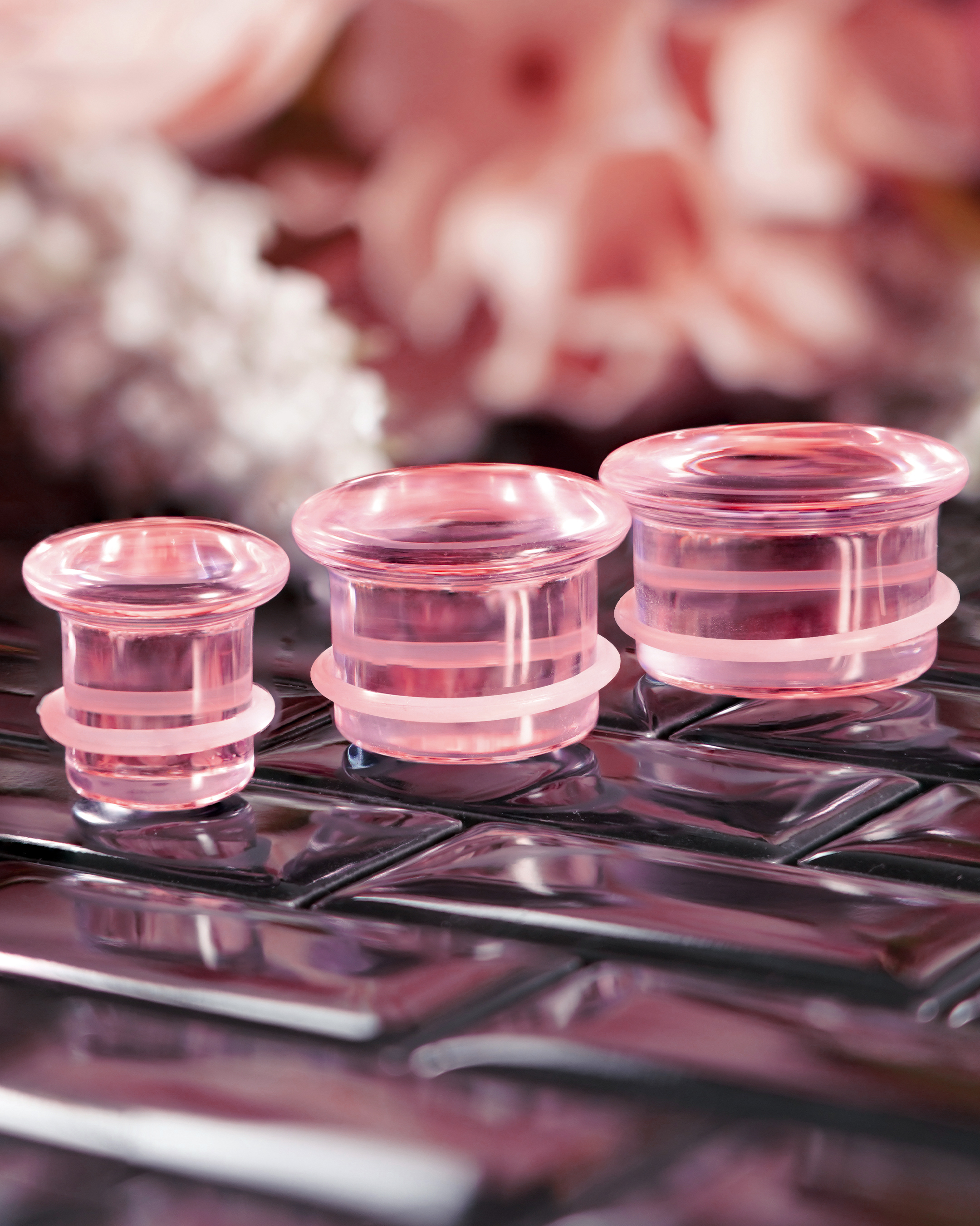 Pretty  Pink Single Flare Glass Plug / Gauge