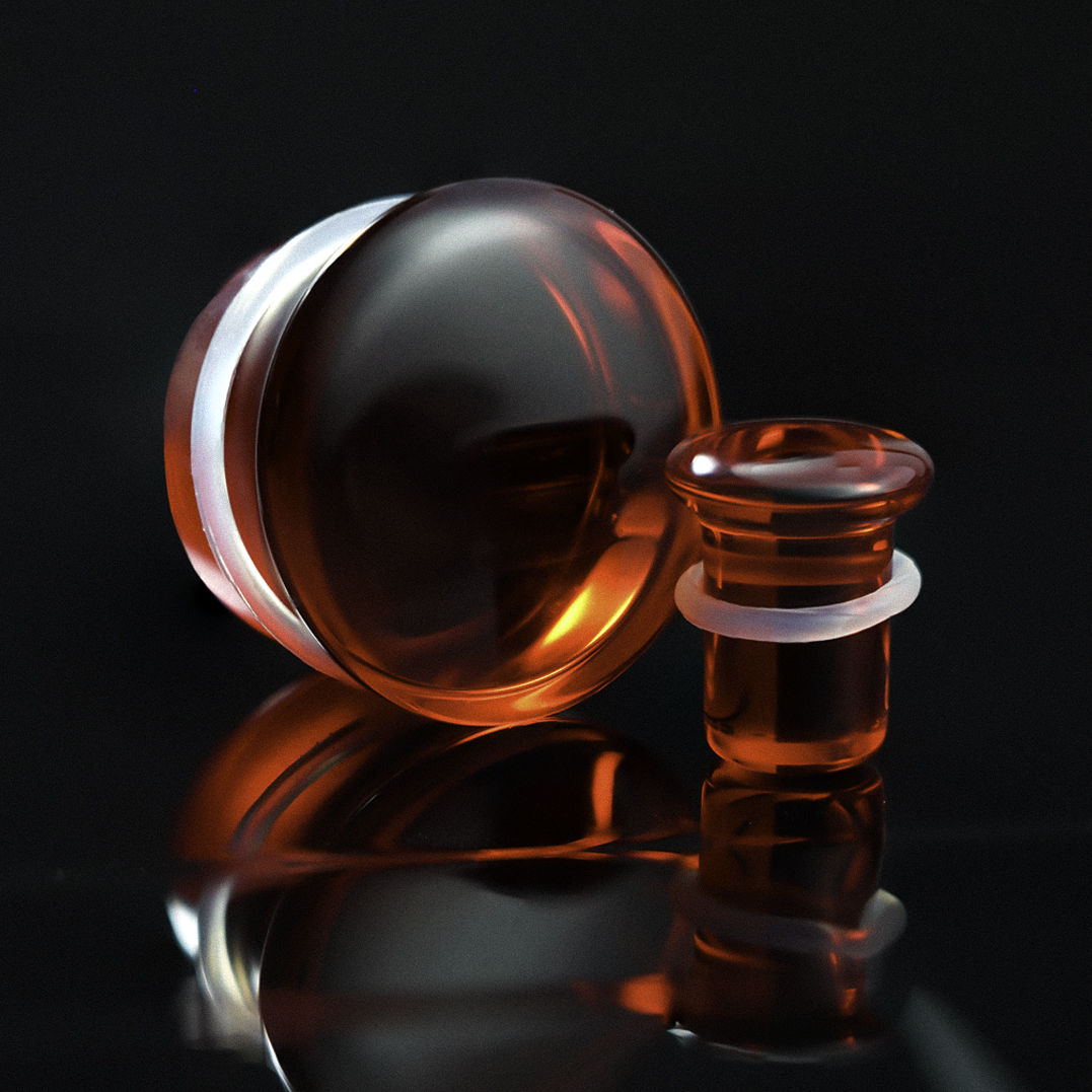  Red Single Flare Glass Plug / Gauge