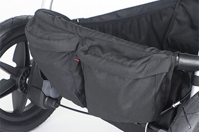 great storage space with the roomy gear tray with the2 side pockets and 2 zip pockets; also additional storage capability with the +one™ abric sling