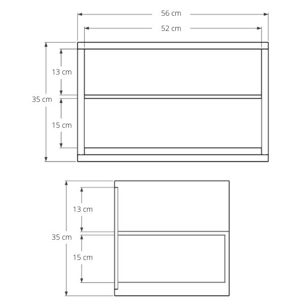 Circa Floating Bedside Left (Right Groove) - European Oak dimensions mobile