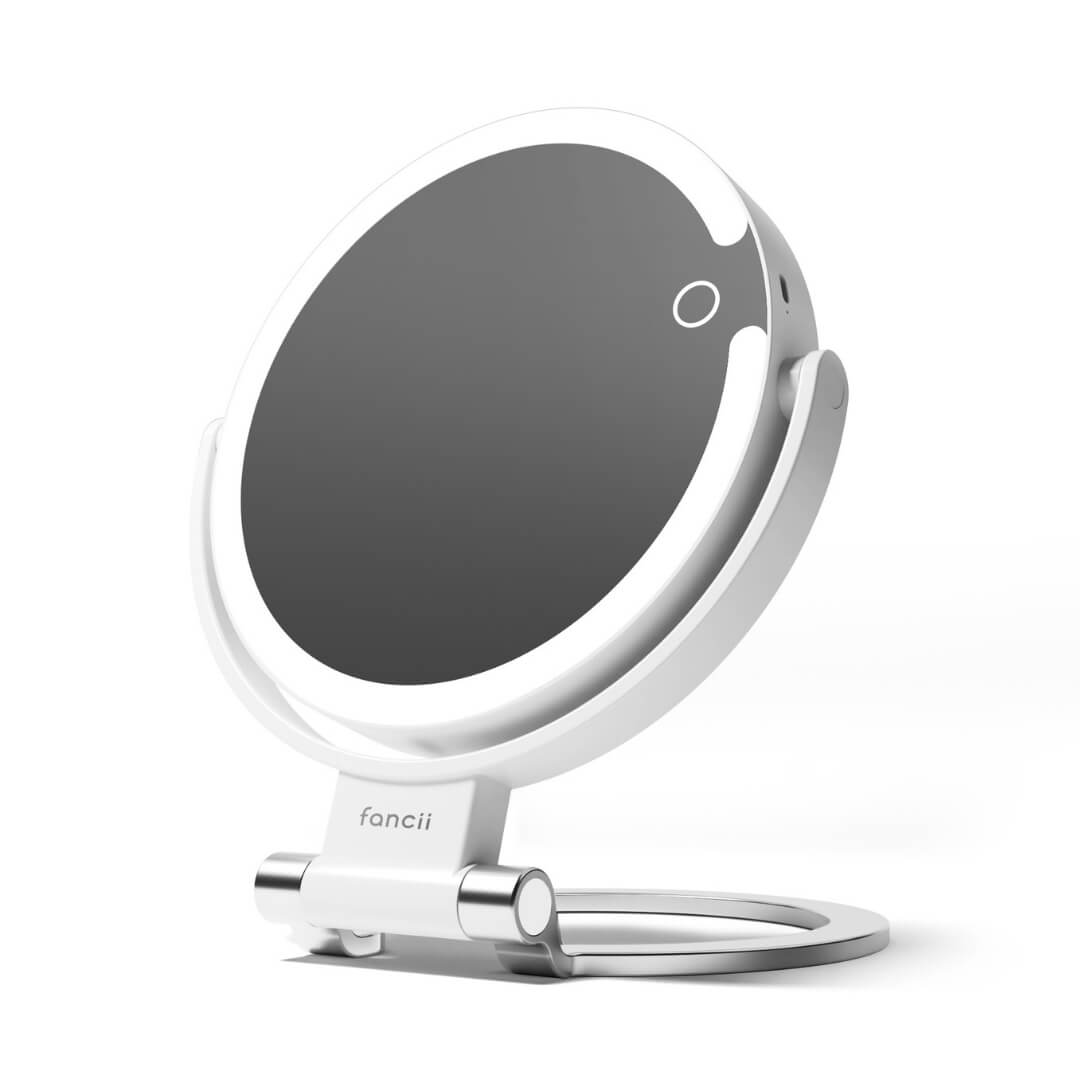 Sadie Travel Mirror by Fancii in White