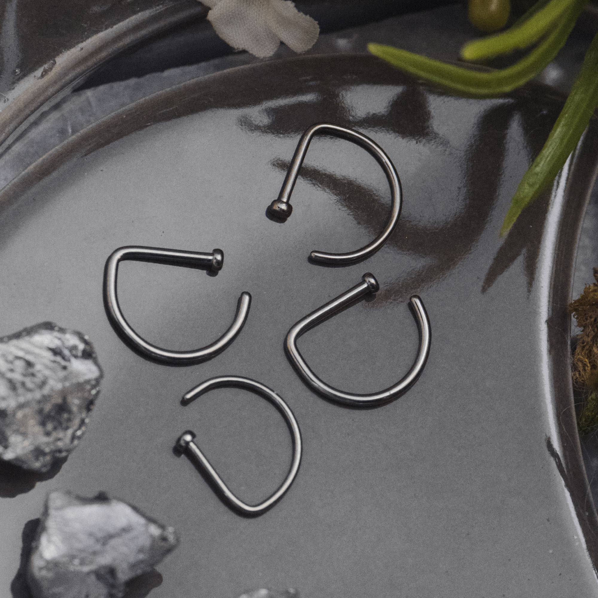 Silver Titanium Ring Stack - Small - (20 Rings)