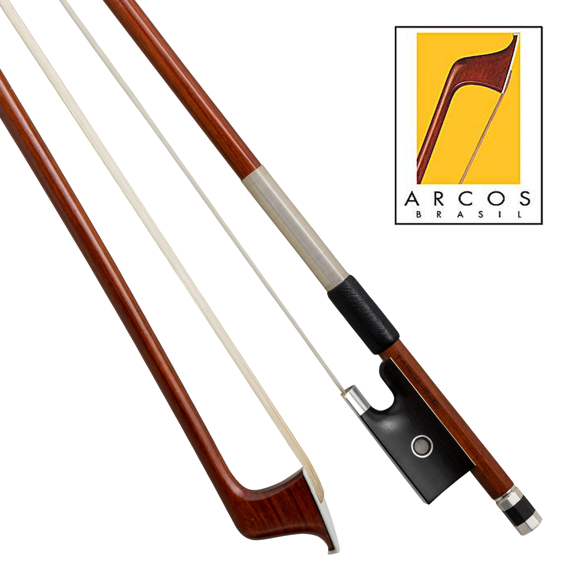 Arcos Brasil Silver Mounted Violin Bow in action