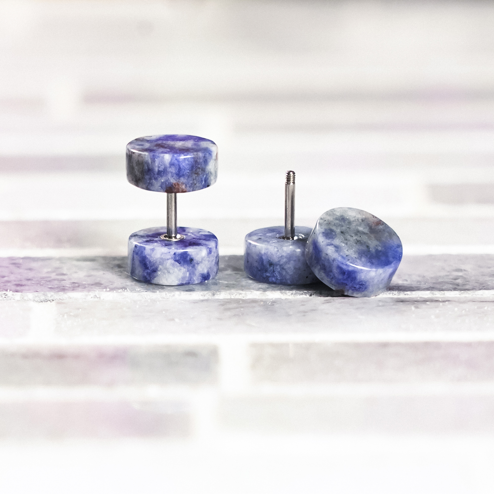 Cool  Sodalite Fake Plug / Gauge