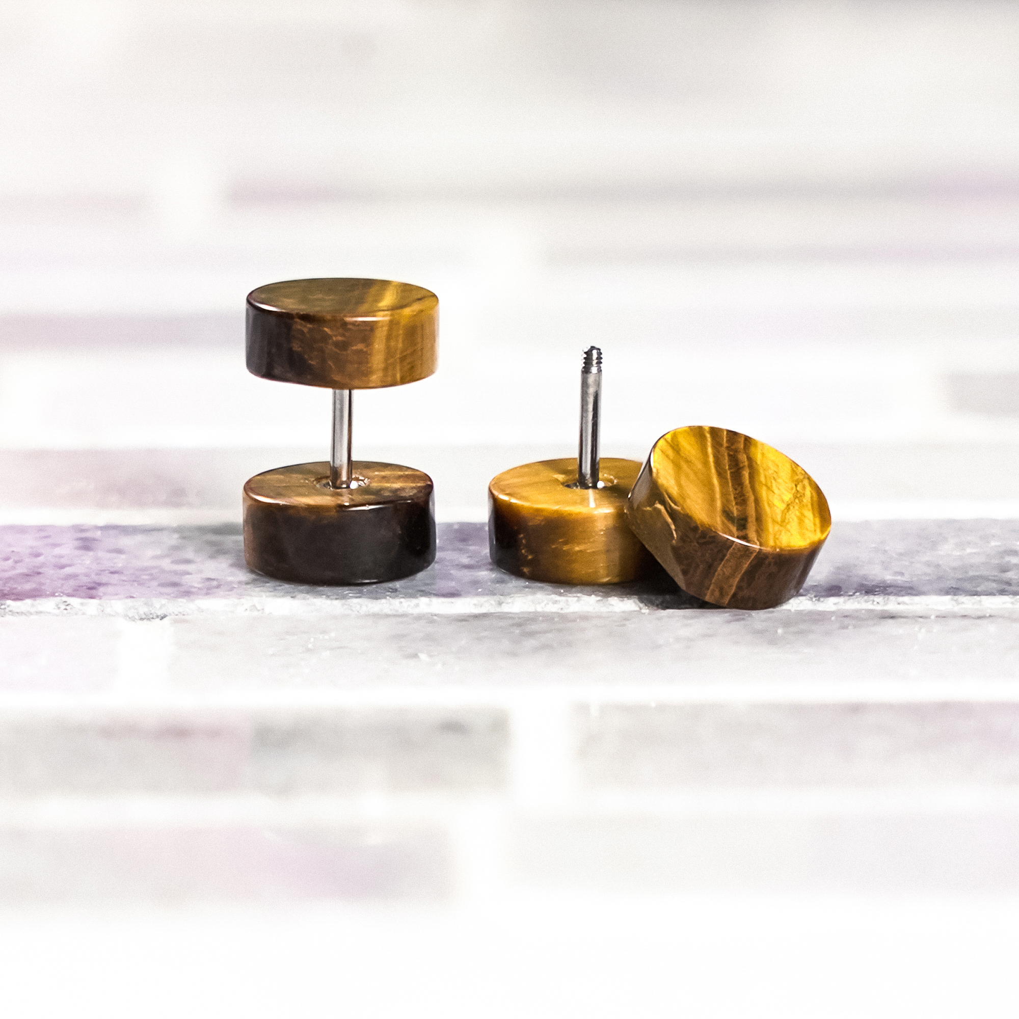 Cool Tiger Eye Fake Plug / Gauge
