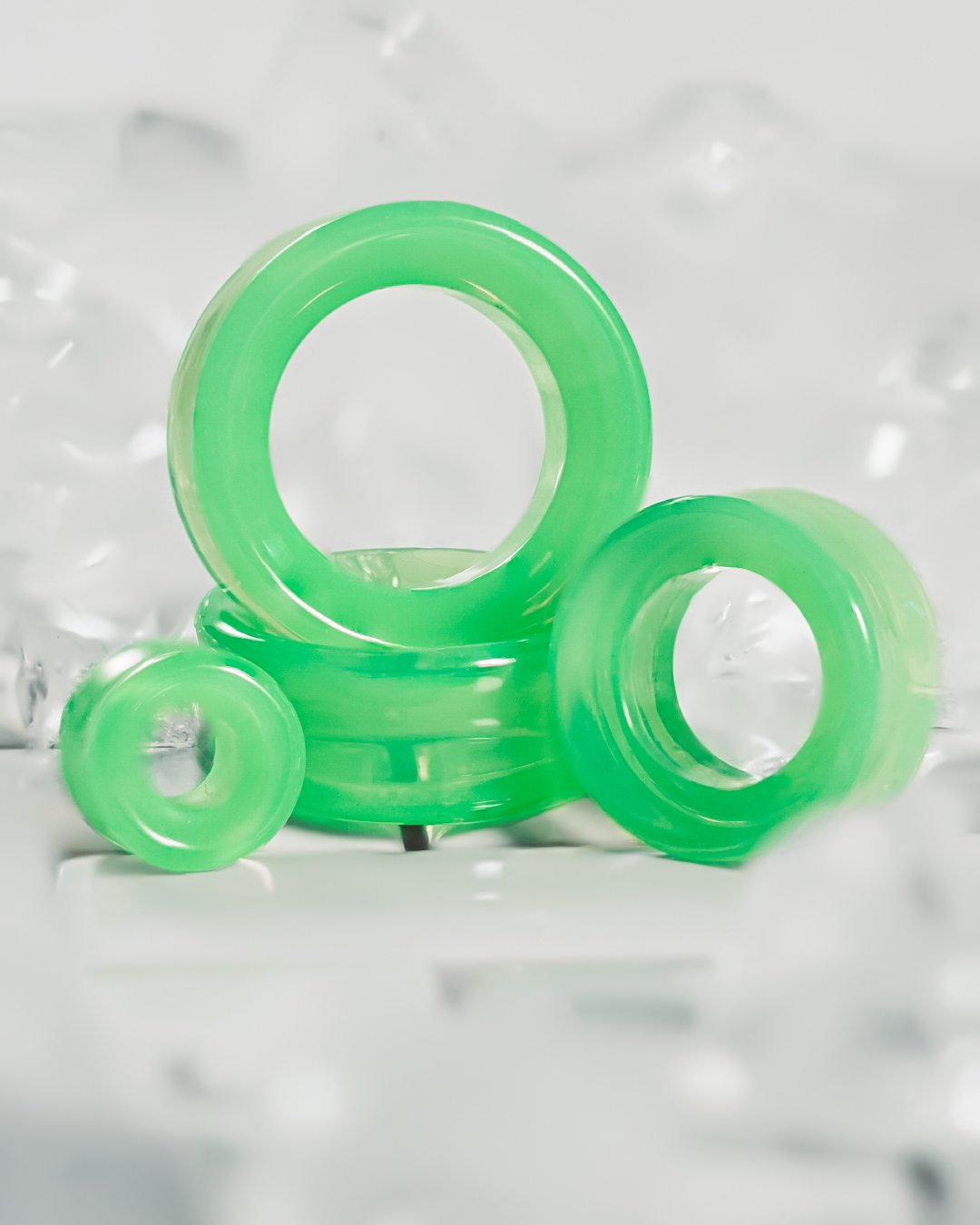  Grüner Opalit Glas Ohr Tunnel