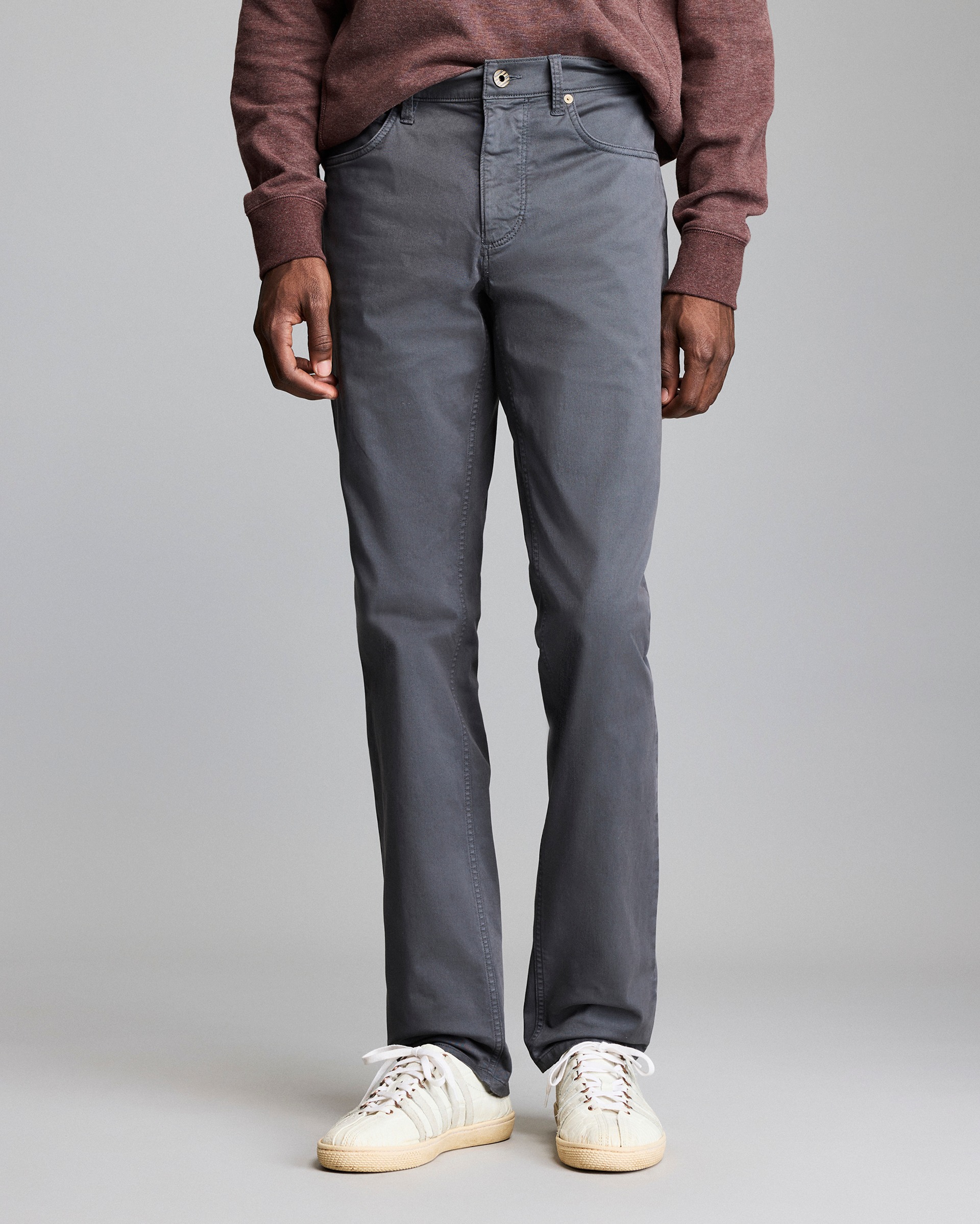 Model shows the fit of the jeans.