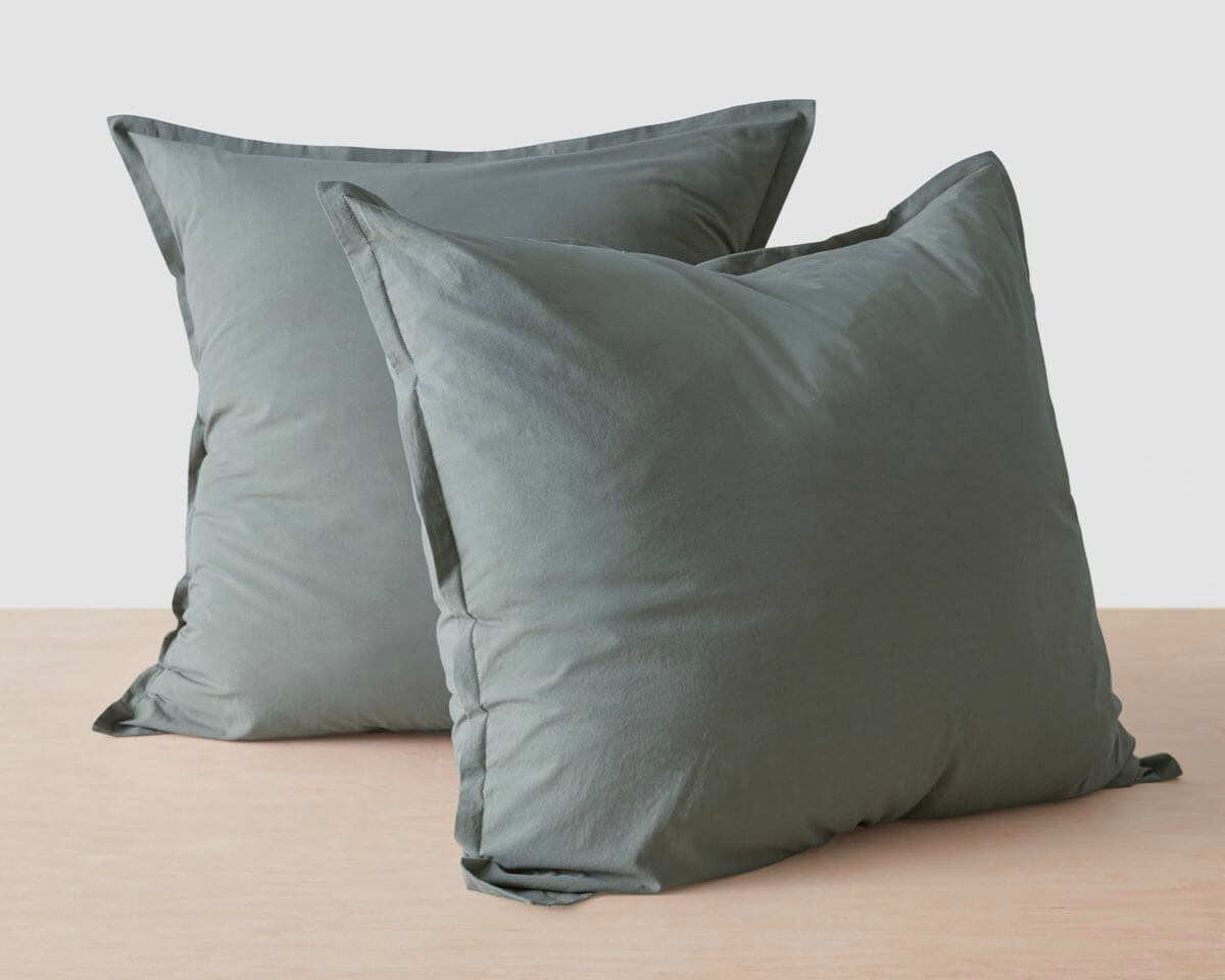 Organic Stonewashed Percale Euro Shams