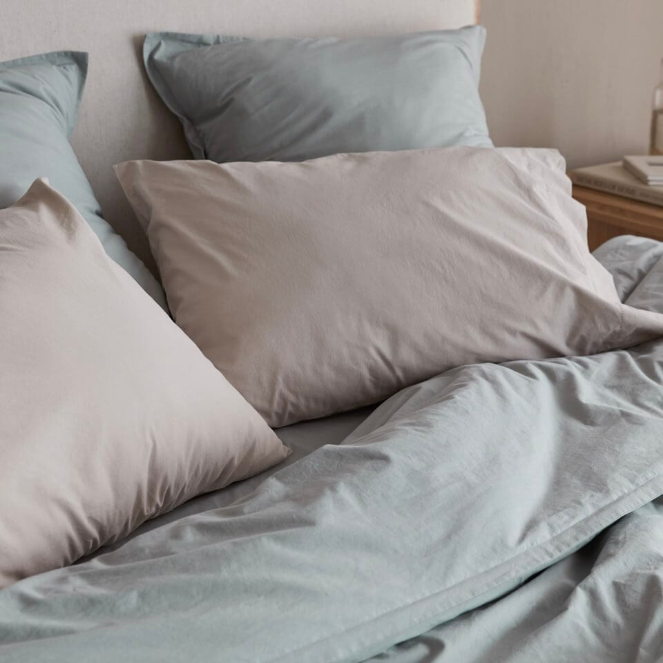 Stonewashed Organic Cotton Percale Sheet Set