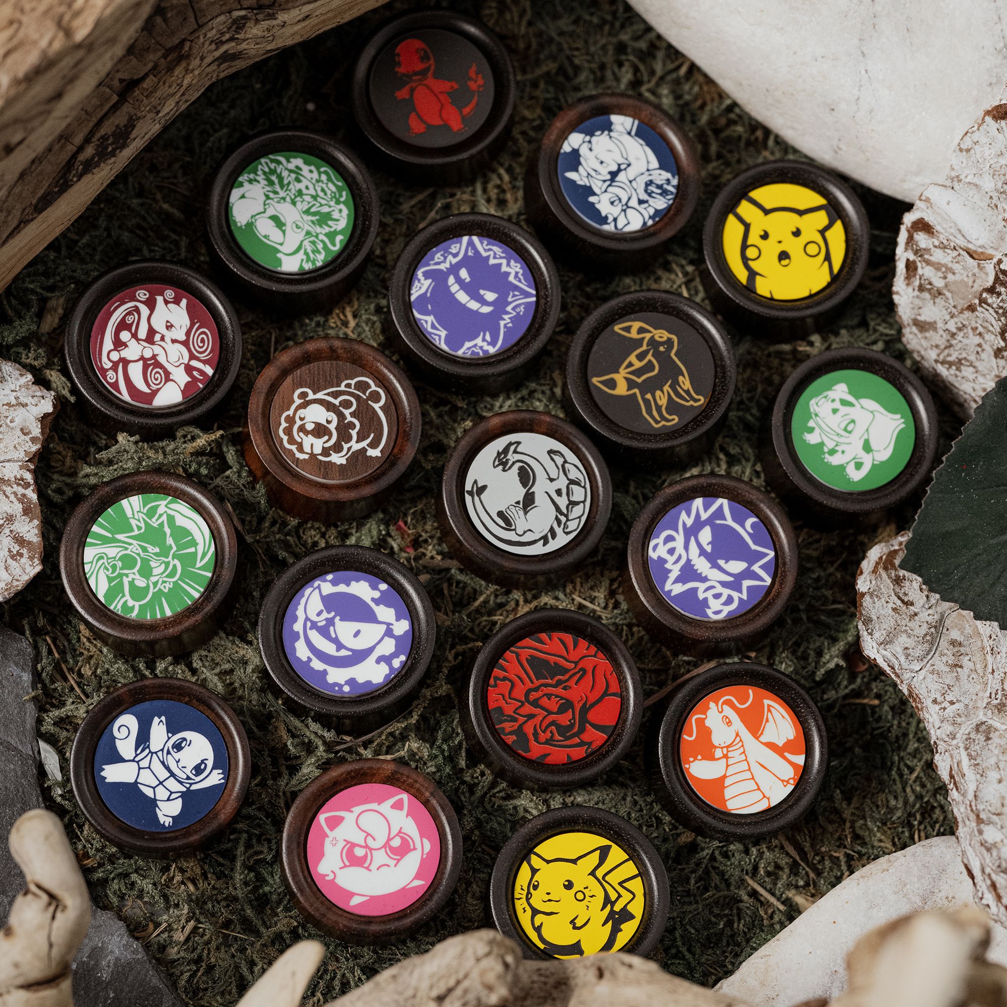  Bidoof Plug/Messgerät – Walnuss und weißes Inlay aus Ebenholz | Konvexe Doppelflare