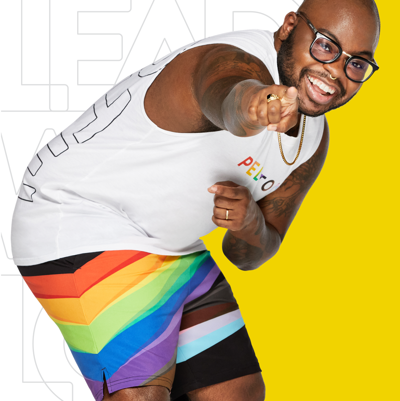 EUC Peloton x WITH Pride Lead With Love Tie Dye Rainbow Reversible Legging  Large