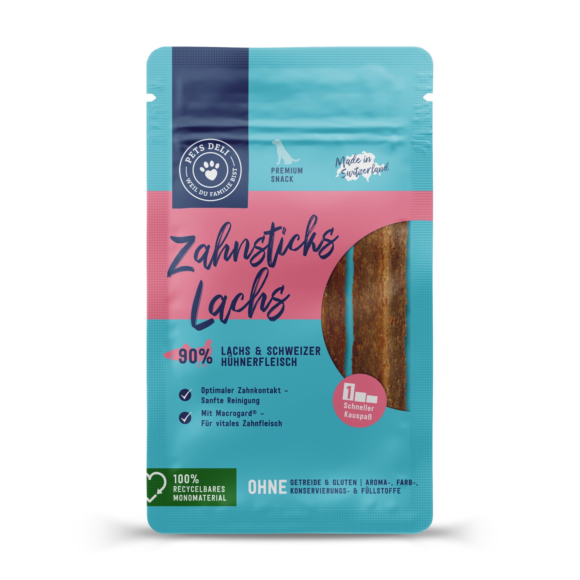 Snack Zahnsticks Lachs für Hunde – 70g