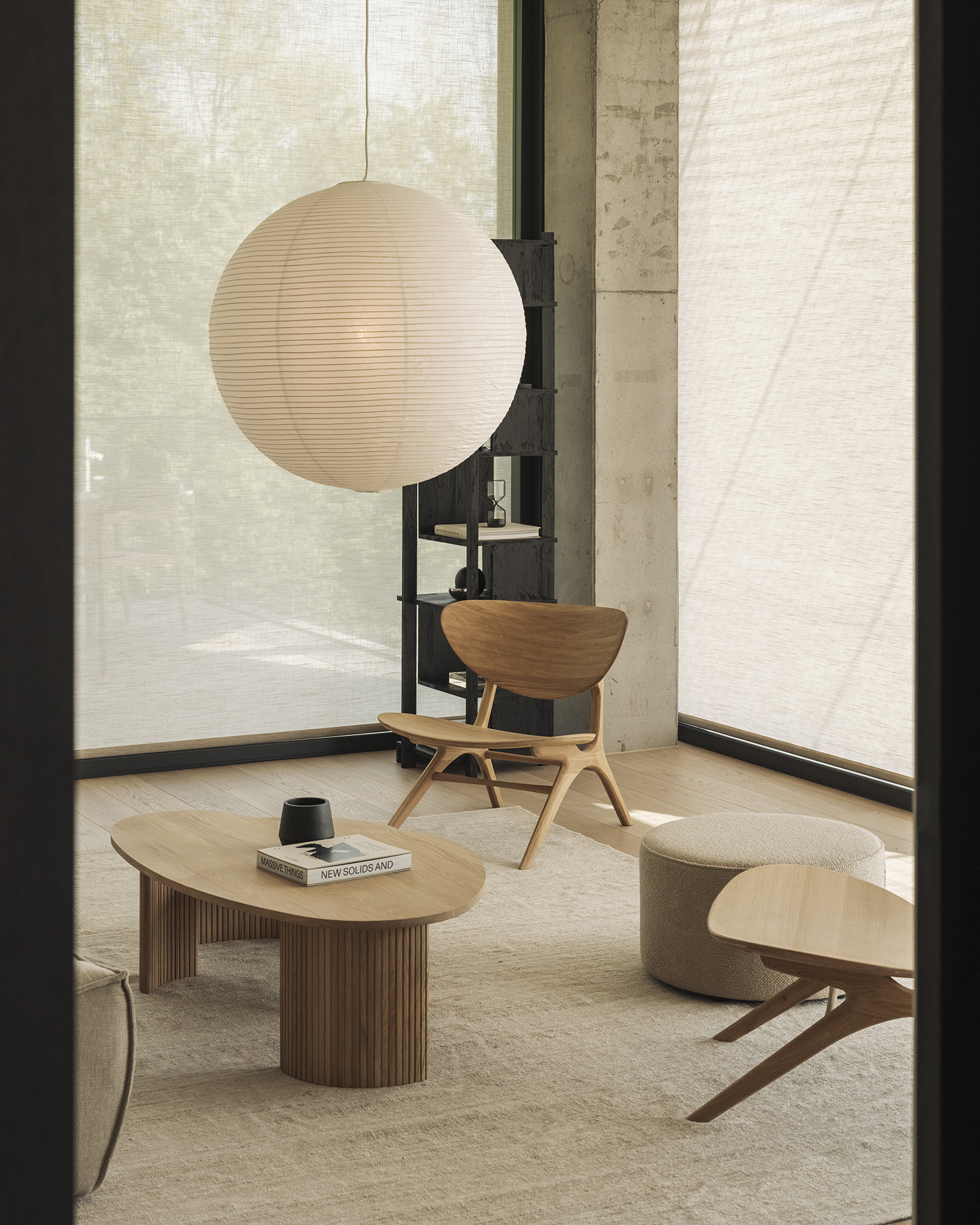 Ethnicraft Oak Boomerang Coffee Table