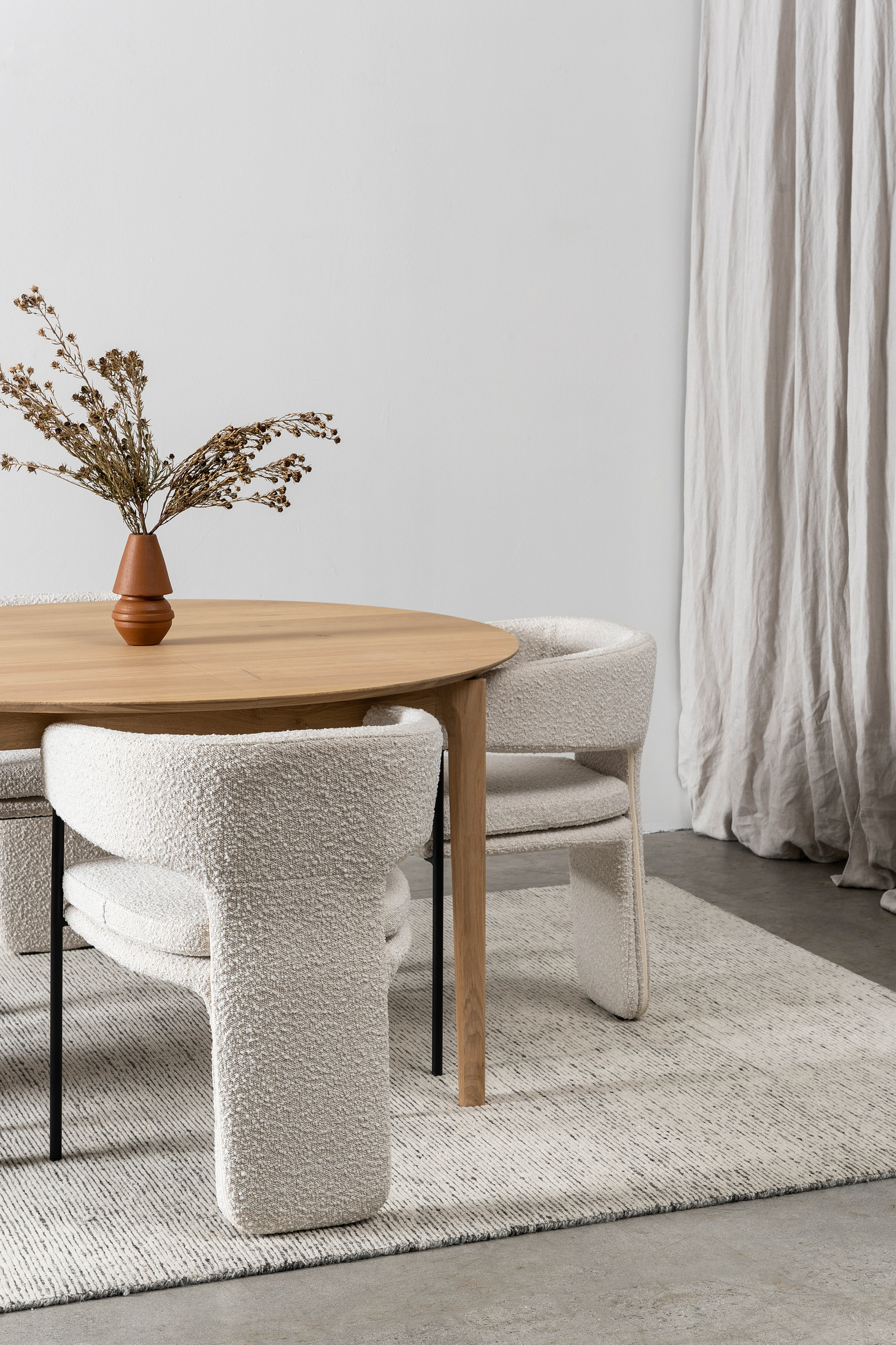 Fullerton Dining Chair - Cream Boucle - Floor Stock