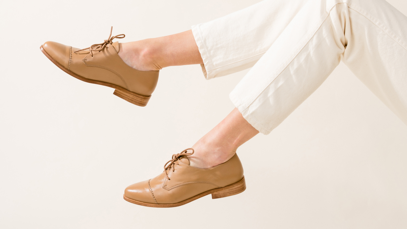 Nisolo Emilia Cap Toe Oxford Almond