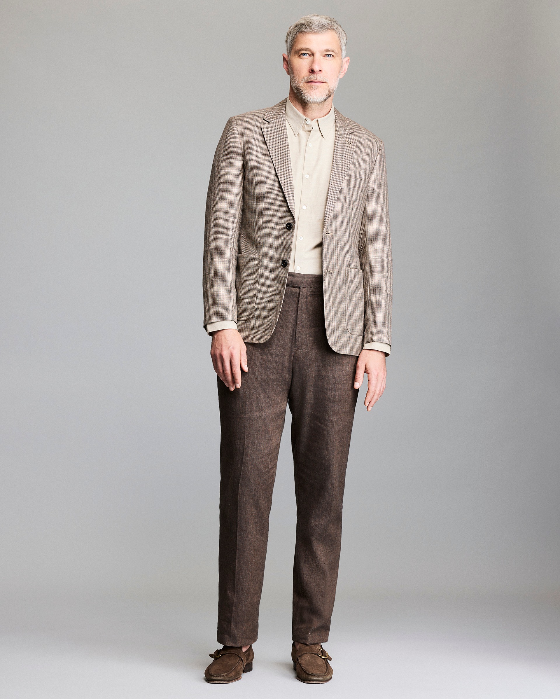 Model shows the fit of the sport coat.
