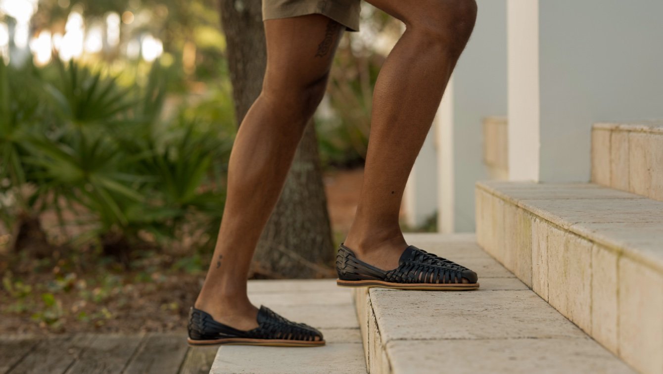 Nisolo Men's Huarache Sandal Waxed Brown