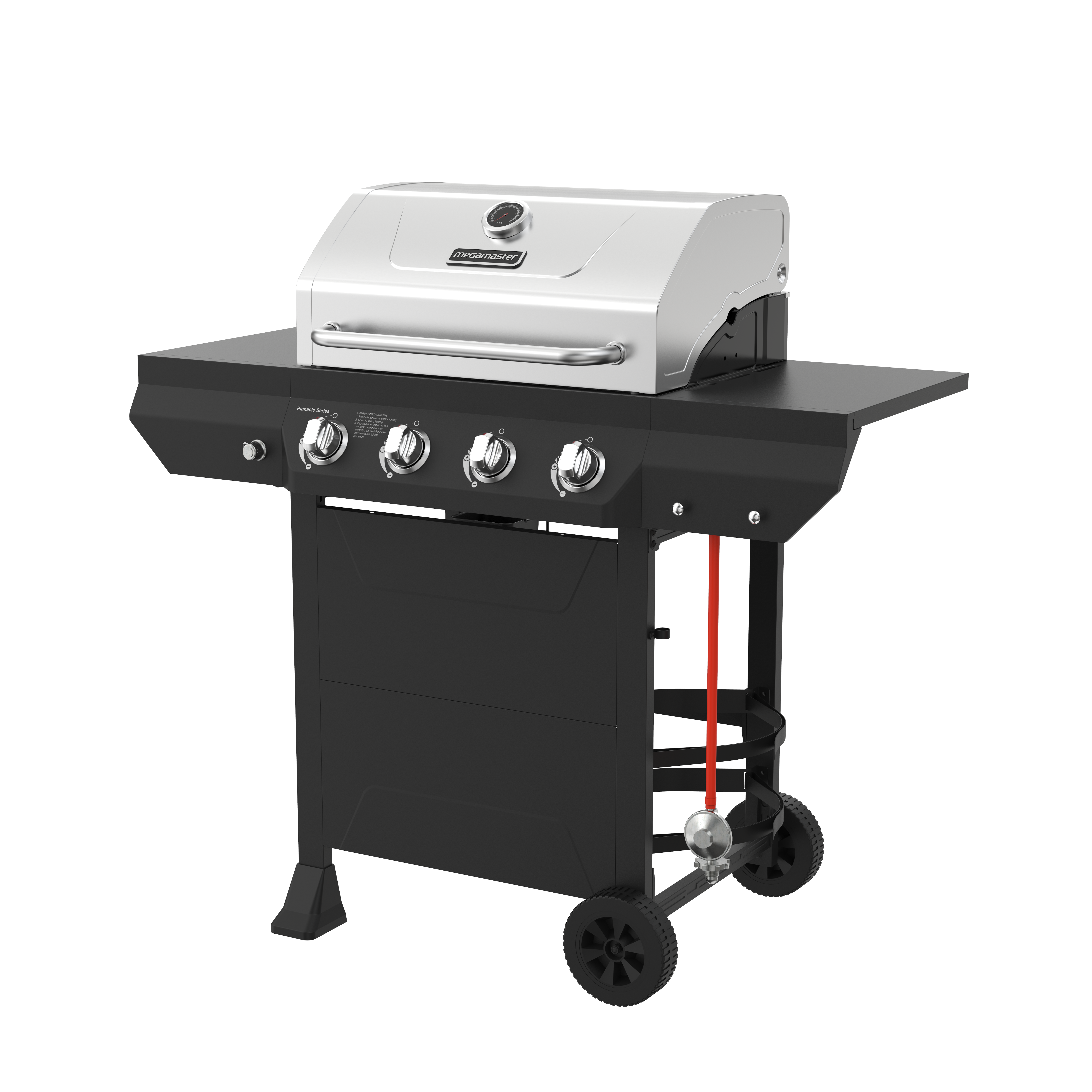 Megamaster Pinnacle 4 Burner Black Patio Gas Braai - Image 1