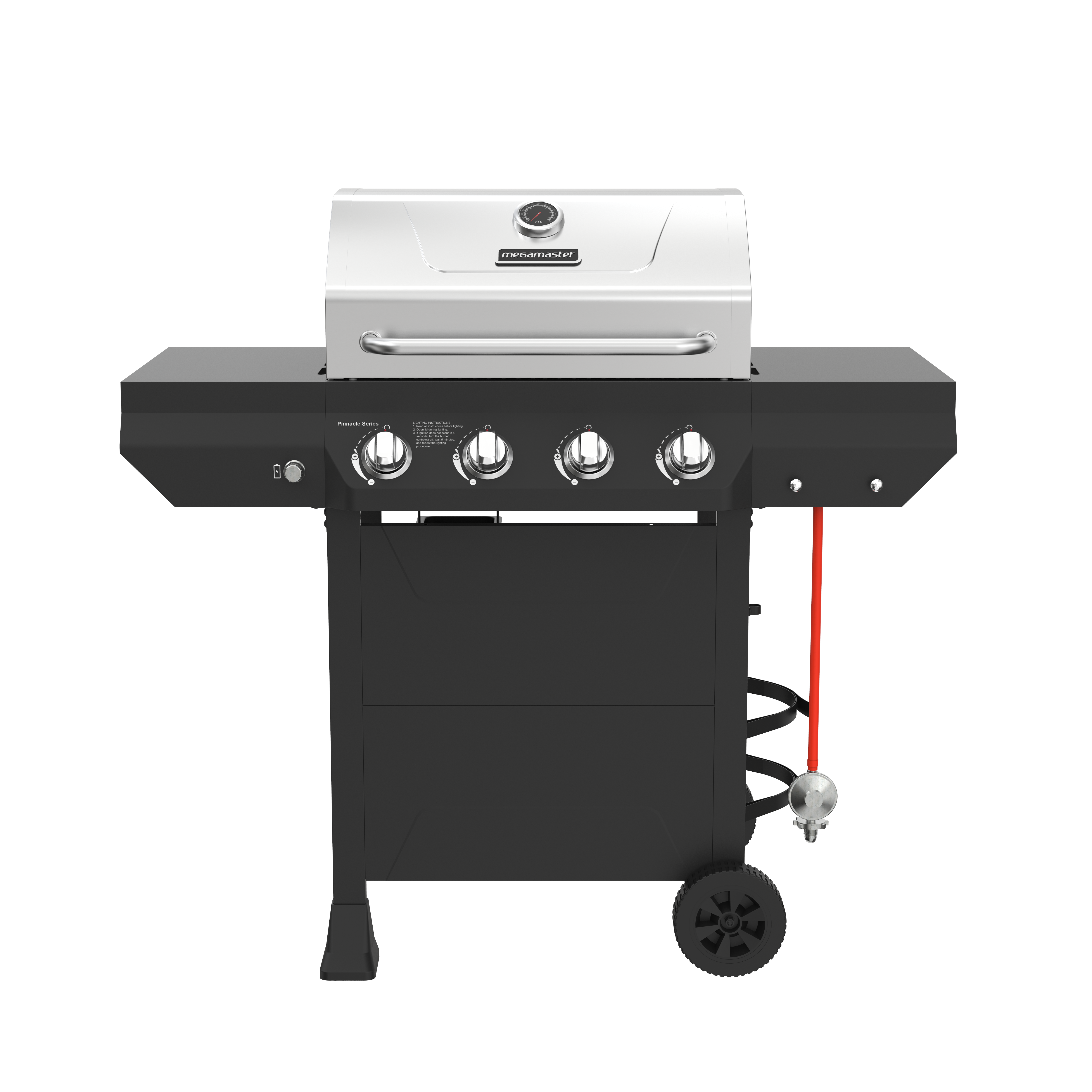 Megamaster Pinnacle 4 Burner Black Patio Gas Braai - Image 2