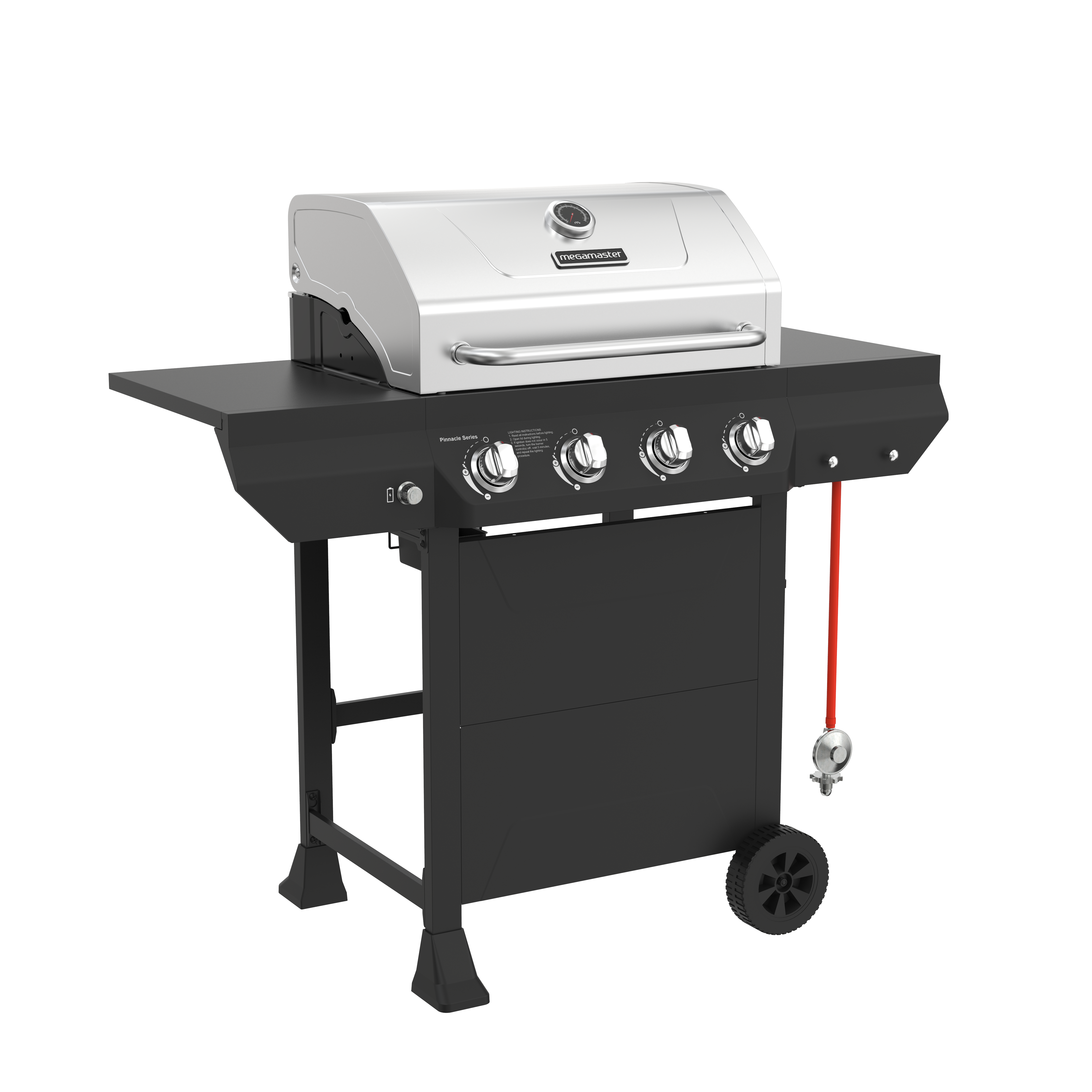Megamaster Pinnacle 4 Burner Black Patio Gas Braai - Image 3