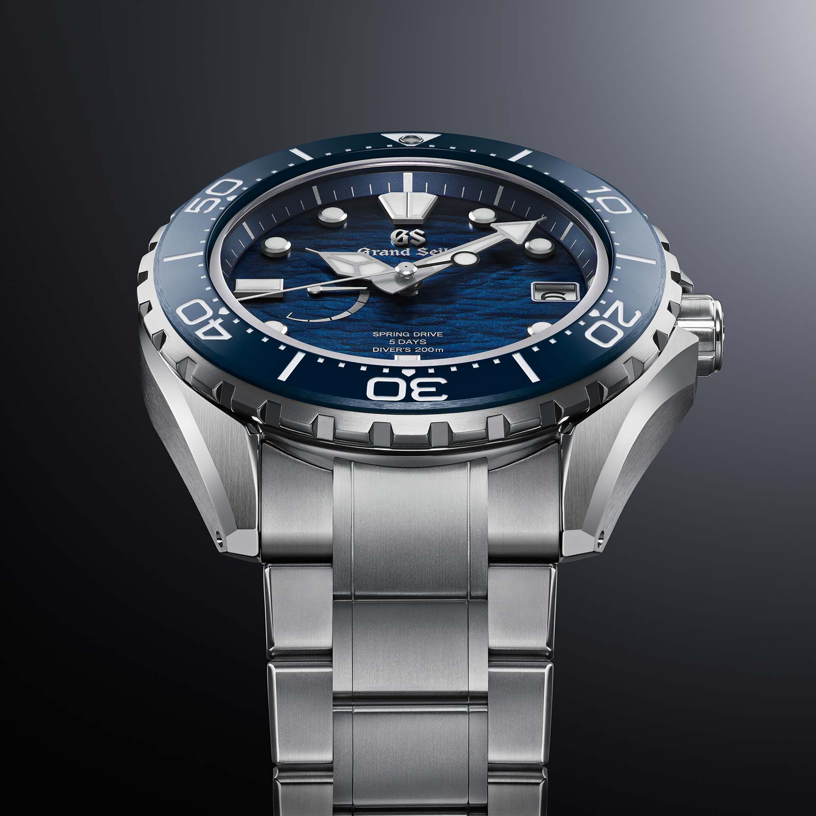 Grand Seiko SLGA023 blue dial diver's watch. 